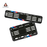 Bike Number Plate Gel Frame - Jawa - Red & Blue Racing Stripes (Front and Back Set)