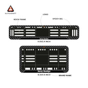 Bike Number Plate Gel Frame - Harley Davidson - Black Pattern (Front and Back Set)