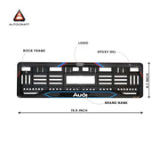 Car Number Plate Gel Frame - Audi - Red and Blue thumbnail
