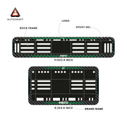 Bike Number Plate Gel Frame - Hero - Green Line (Front and Back Set)