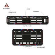 Bike Number Plate Gel Frame - Ducati - Red & Blue Lines (Front and Back Set)