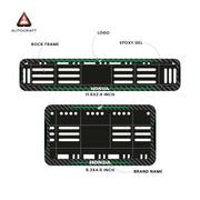 Bike Number Plate Gel Frame - Honda - Green Line (Front and Back Set)