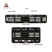 Bike Number Plate Gel Frame - Suzuki - Red & Blue Lines (Front and Back Set)