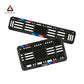 Bike Number Plate Gel Frame - Triumph - Red & Blue Racing Stripes (Front and Back Set)