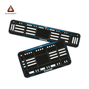 Bike Number Plate Gel Frame - Kawasaki - Blue Line (Front and Back Set)