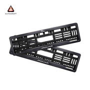 Car Number Plate Gel Frame - Jaguar Logo - Black Plain