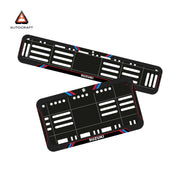 Bike Number Plate Gel Frame - Suzuki - Red & Blue Lines (Front and Back Set)