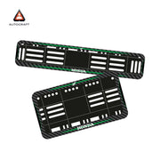 Bike Number Plate Gel Frame - Honda - Green Line (Front and Back Set)