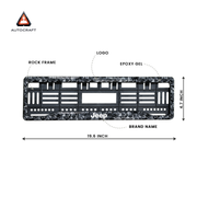 Car Number Plate Gel Frame - Jeep - Forged Carbon thumbnail