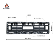 Car Number Plate Gel Frame - MG -Forged Carbon thumbnail