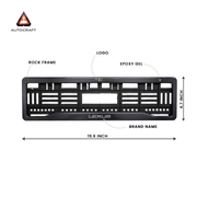 Car Number Plate Gel Frame - Lexus - Black Plain thumbnail