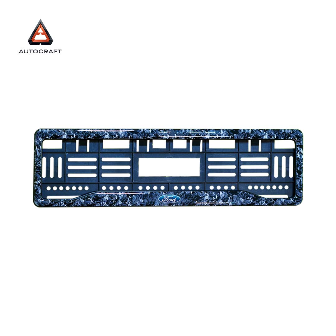 Car Number Plate Gel Frame - Ford - Forged Carbon