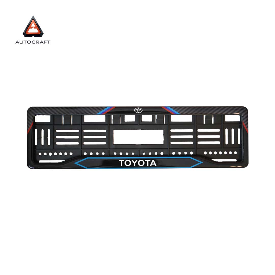 Car Number Plate Gel Frame - Toyota - Red and Blue Line