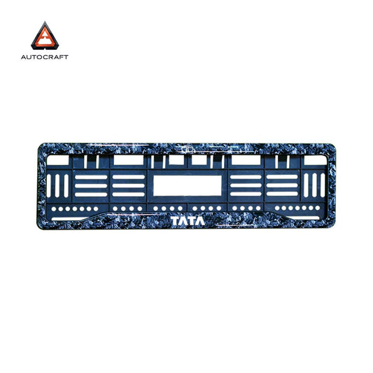 Car Number Plate Gel Frame - TATA - Forged Carbon