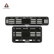 Bike Number Plate Gel Frame - Yamaha - Black Pattern (Front and Back Set)