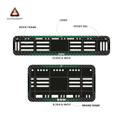 Bike Number Plate Gel Frame - BMW - Green Line (Front and Back Set)