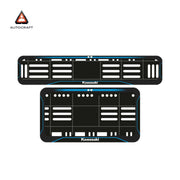Bike Number Plate Gel Frame - Kawasaki - Blue Line (Front and Back Set)