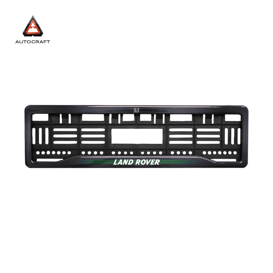 Car Number Plate Gel Frame - Land Rover - Green HSRP number plate gel frame view 3