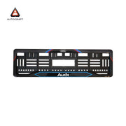 Car Number Plate Gel Frame - Audi - Red and Blue thumbnail
