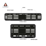 Bike Number Plate Gel Frame - Triumph - Black Pattern (Front and Back Set)