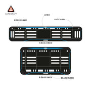 Bike Number Plate Gel Frame - Jawa - Blue Line (Front and Back Set)