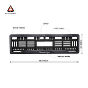 Car Number Plate Gel Frame - Benz - Black Plain