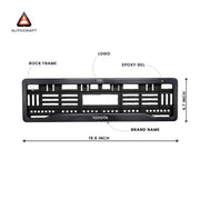 Car Number Plate Gel Frame - Toyota - Black Plain thumbnail