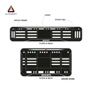 Bike Number Plate Gel Frame - Ducati - Black with White Lines (Front and Back Set)