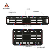 Bike Number Plate Gel Frame - Bajaj - Red & Blue Lines