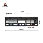 Car Number Plate Gel Frame - Mahindra - Blue and Red Line