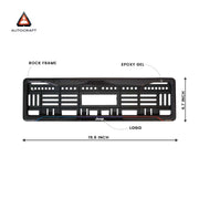 Car Number Plate Gel Frame - Jeep - Blue and Red Line thumbnail