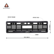 Car Number Plate Gel Frame - KIA - Black Plain