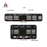 Bike Number Plate Gel Frame - Hero - Red & Blue Lines (Front and Back Set)