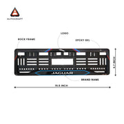 Car Number Plate Gel Frame - Jaguar Logo - Red and Blue Line