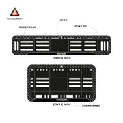 Bike Number Plate Gel Frame - Suzuki - Black Pattern (Front and Back Set)