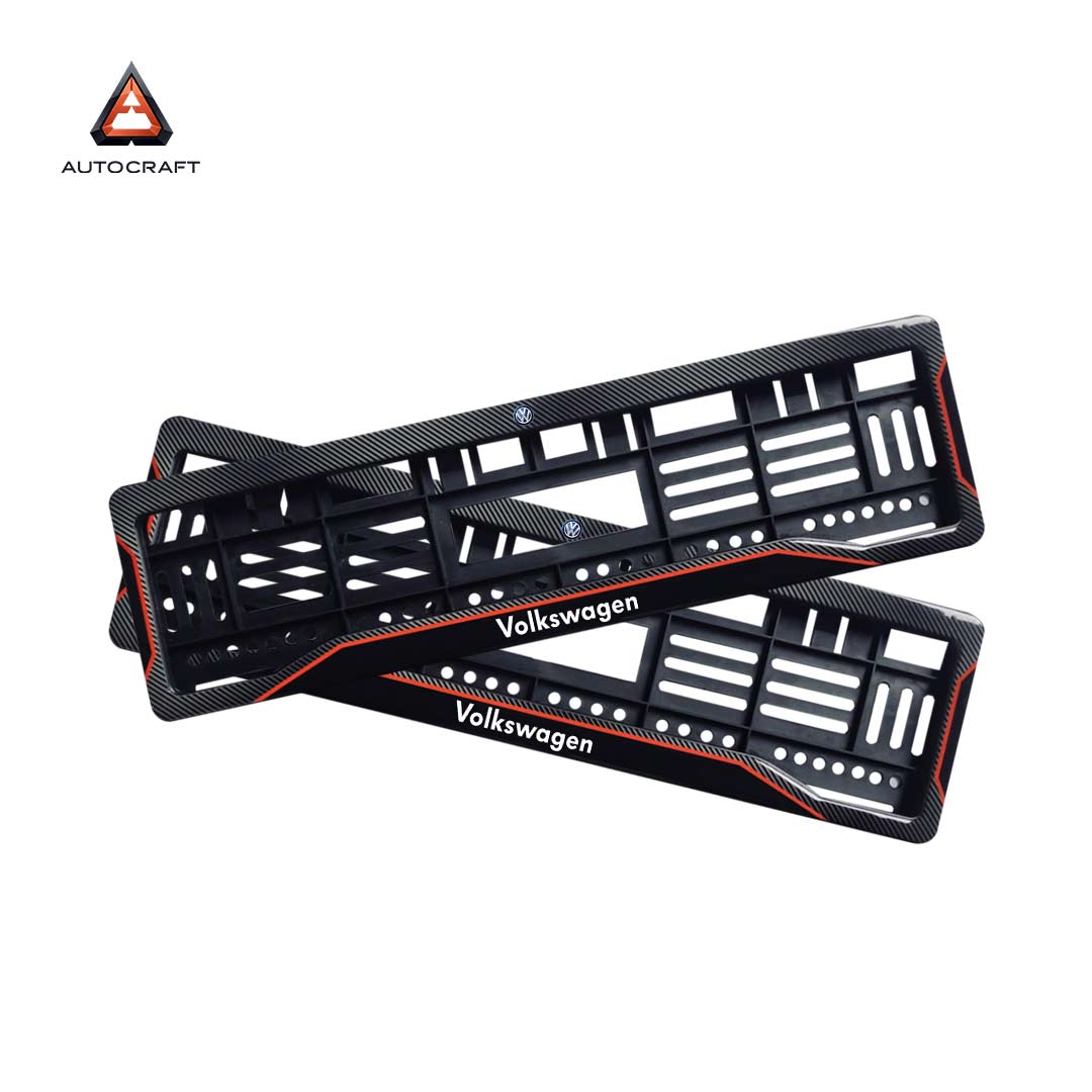Car Number Plate Gel Frame - Volkswagen - Red Line