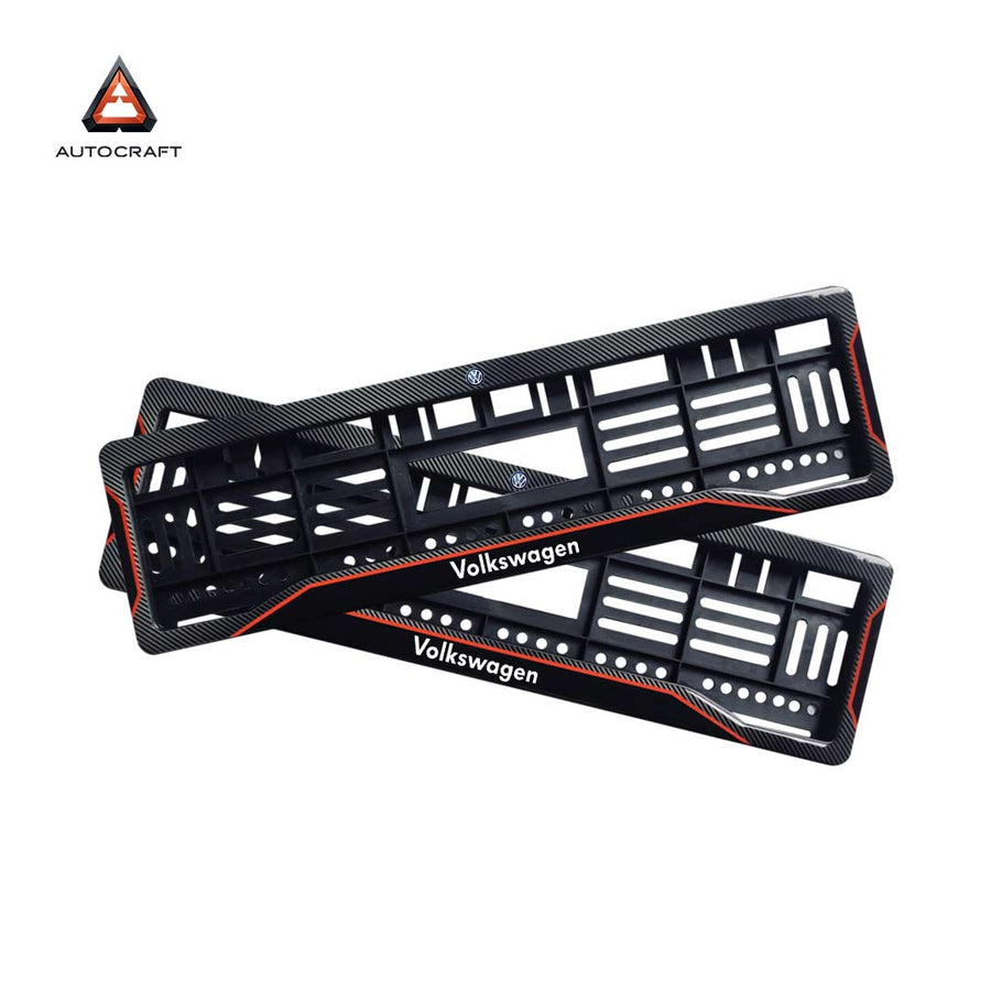 Car Number Plate Gel Frame - Volkswagen - Red Line
