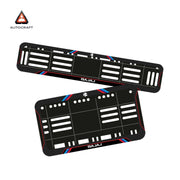 Bike Number Plate Gel Frame - Bajaj - Red & Blue Lines