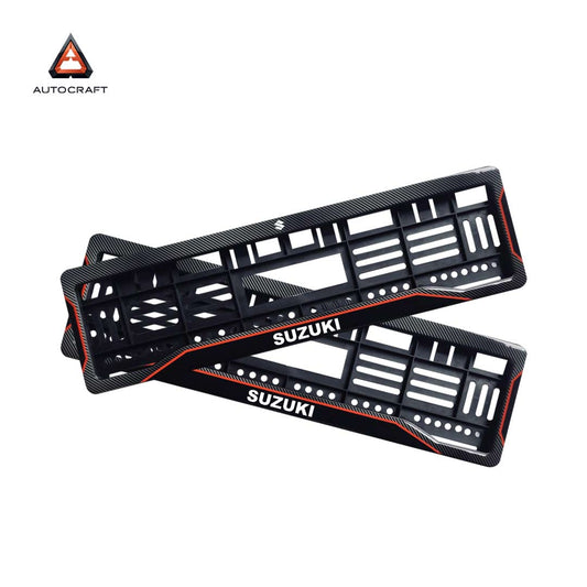 Car Number Plate Gel Frame - Suzuki - Red Line