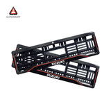 Car Number Plate Gel Frame - Suzuki - Red Line