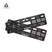 Car Number Plate Gel Frame - Nissan - Black Dash