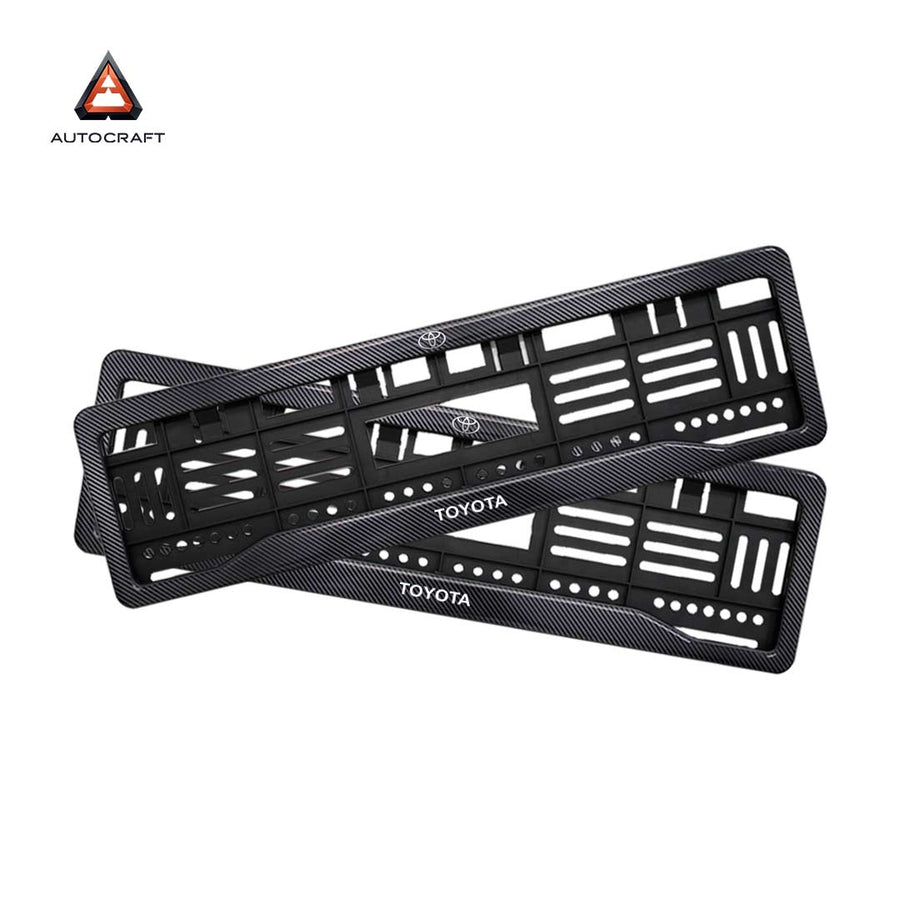 Car Number Plate Gel Frame - Toyota - Black Plain
