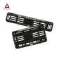 Bike Number Plate Gel Frame - TVS - Black with White Lines (Front and Back Set)