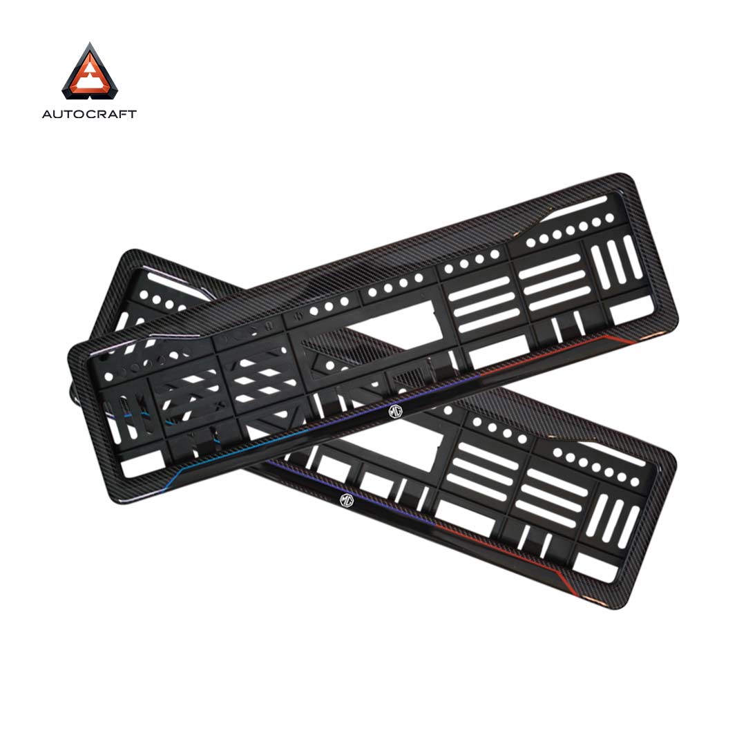 Car Number Plate Gel Frame - MG - Blue and Red Line