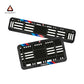 Bike Number Plate Gel Frame - Yamaha - Red & Blue Racing Stripes (Front and Back Set)