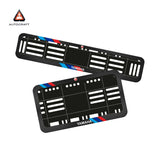 Bike Number Plate Gel Frame - Yamaha - Red & Blue Racing Stripes (Front and Back Set)