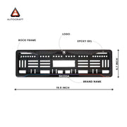 Car Number Plate Gel Frame - Skoda - Blue and Red Line