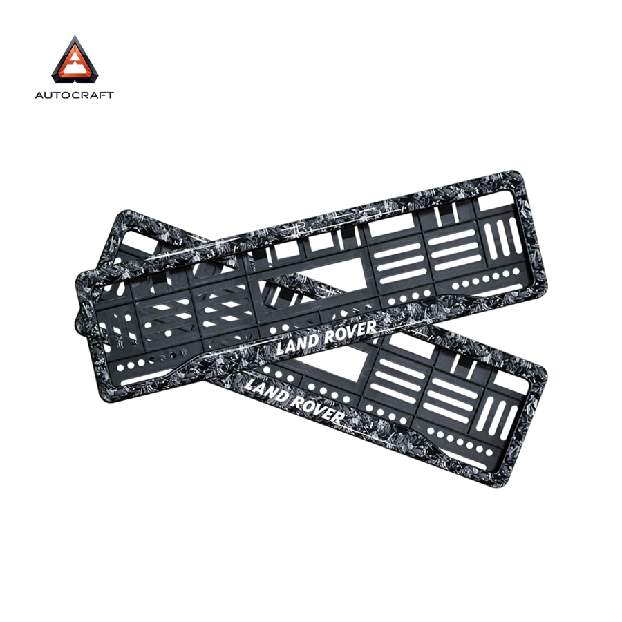 Car Number Plate Gel Frame - Land Rover - Forged Carbon