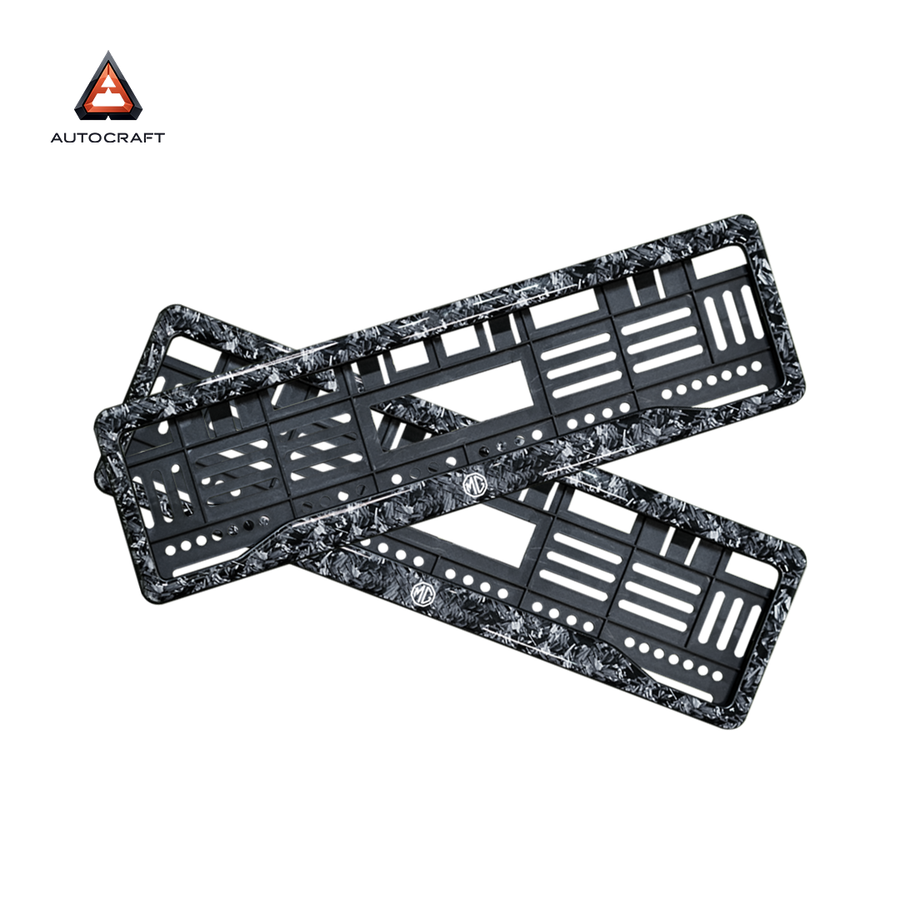 Car Number Plate Gel Frame - MG -Forged Carbon
