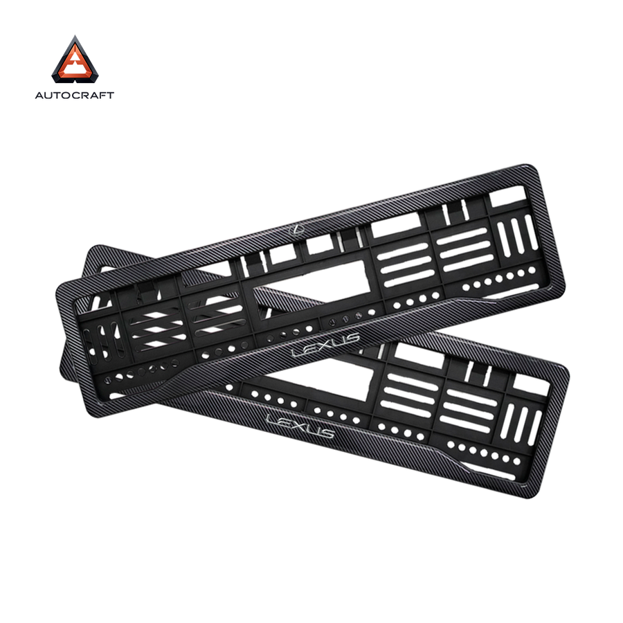 Car Number Plate Gel Frame - Lexus - Black Plain